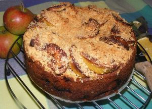 Apple, Sage and Cinnamon Crumble cake