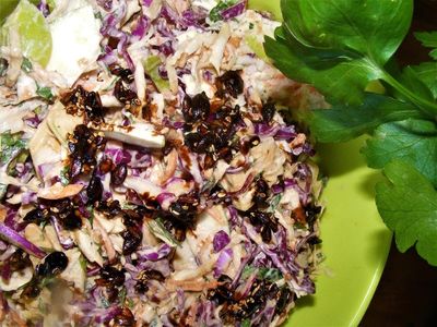 Autumn Coleslaw with crunchy seeds