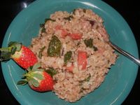 Basil and Strawberry risotto