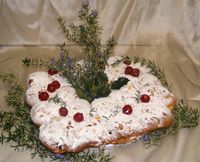 Spicy Orange, Cherry and Rosemary Christmas Wreath