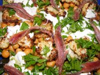 Golden Cauliflower Salad with Winter Savory and Chickpeas 