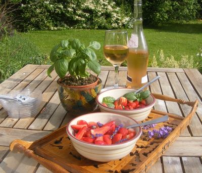 Strawberries with balsamic vinegar and black pepper